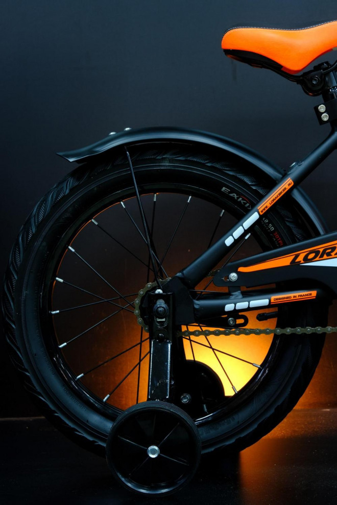 Lorak Junior 16 Boy Матовый Чёрный/Оранжевый